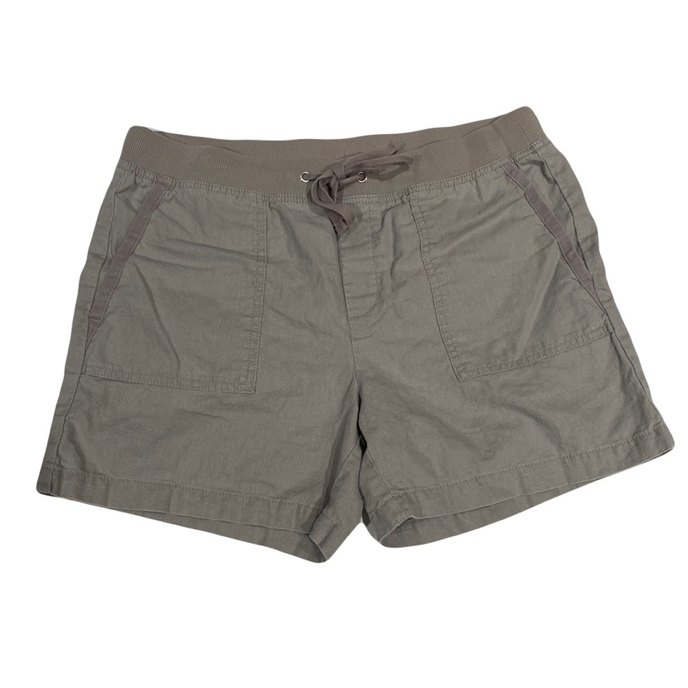 Banana Republic linen shorts with elastic drawstring waistband size 8 gray